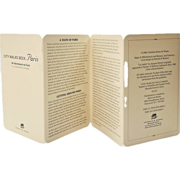 City Walks: Paris 50 Adventures on Foot Flashcards by Christina Henry de Tessan - Picture 4 of 9